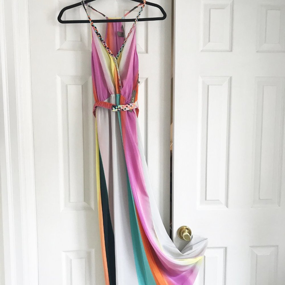 Charlie Jade Multi-colour Silk Maxi Dress